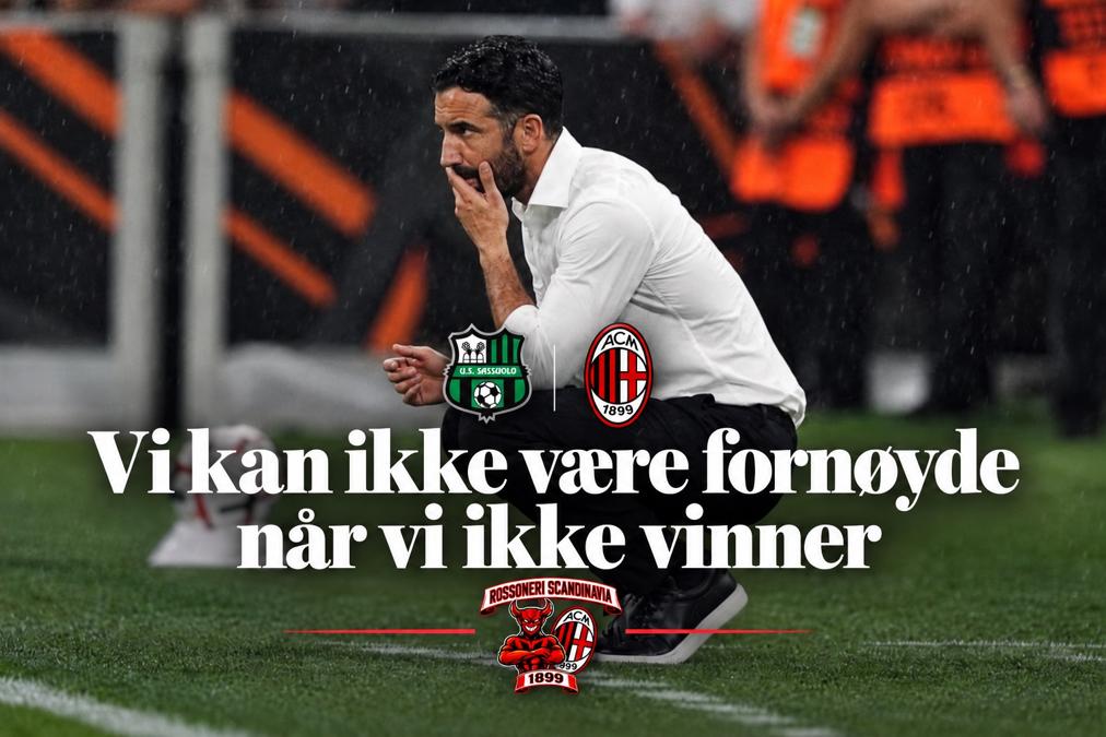 Amorim etter Sassuolo-kampen: «Vi kan ikke være fornøyde når vi ikke vinner»